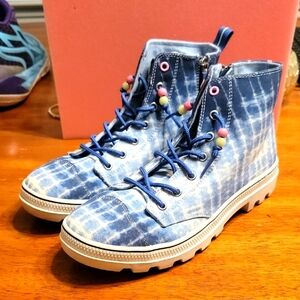 Skechers Blue Tie-Dye High-Top Sneakers